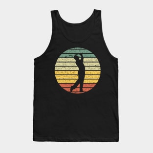 Vintage Golfer Silhouette Tank Top